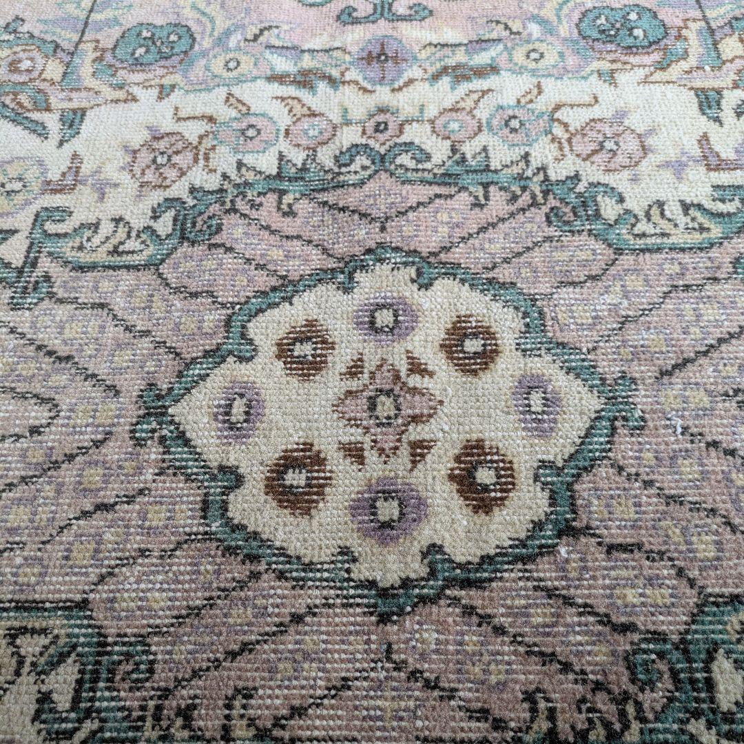 117×201 メダリオンコスモスピンク　トルコヴィンテージラグ