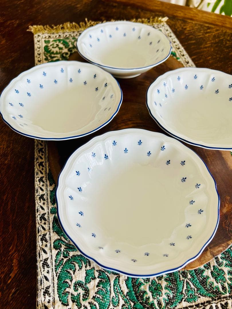 【廃盤】リチャードジノリ　ロイヤルブルー　サラダボウルフルーツボウル　4枚セット