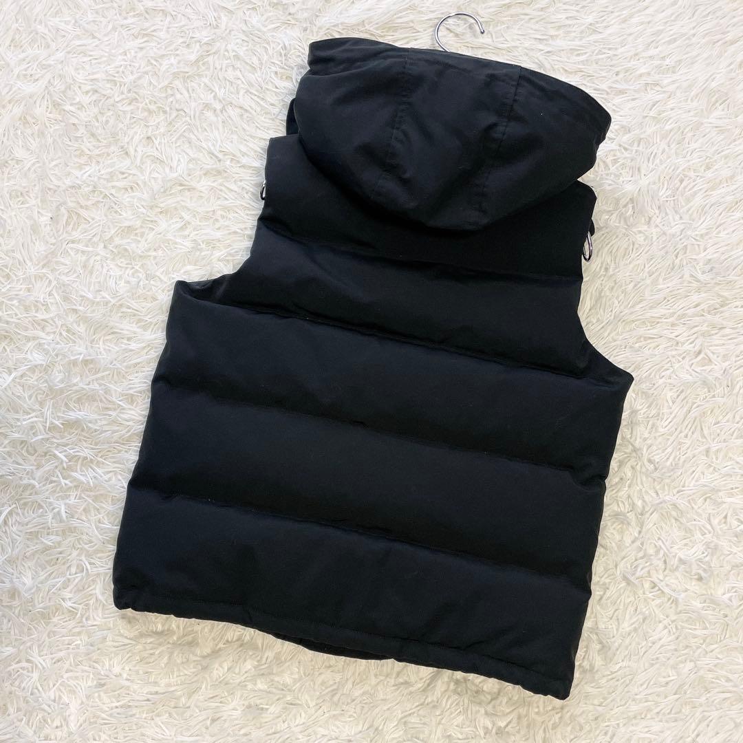 DANTON ダントン ダウンベスト フード ダブルジップ ブラック 36