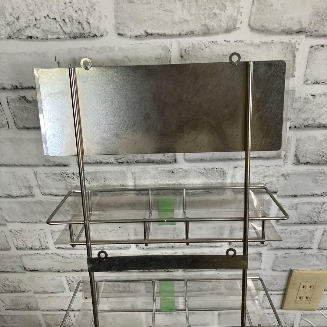 A-3 ステンレス製 スパイスラック 4段 壁掛け キッチン収納 小物収納