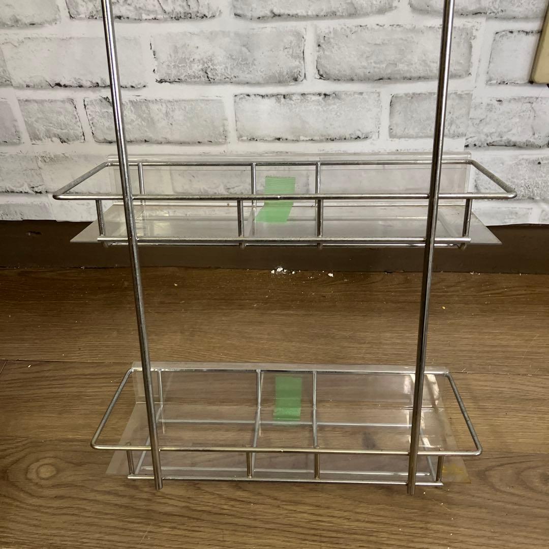 A-3 ステンレス製 スパイスラック 4段 壁掛け キッチン収納 小物収納