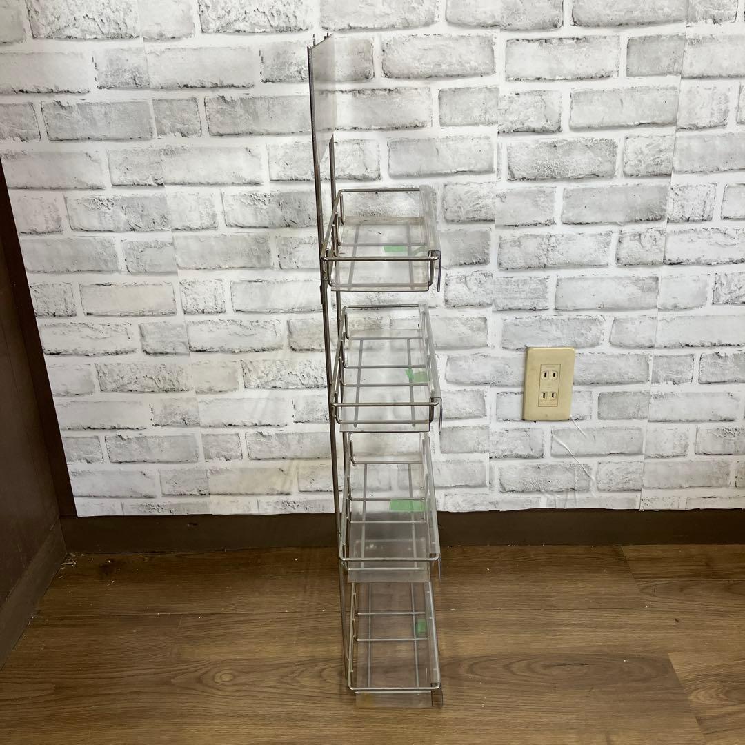 A-3 ステンレス製 スパイスラック 4段 壁掛け キッチン収納 小物収納