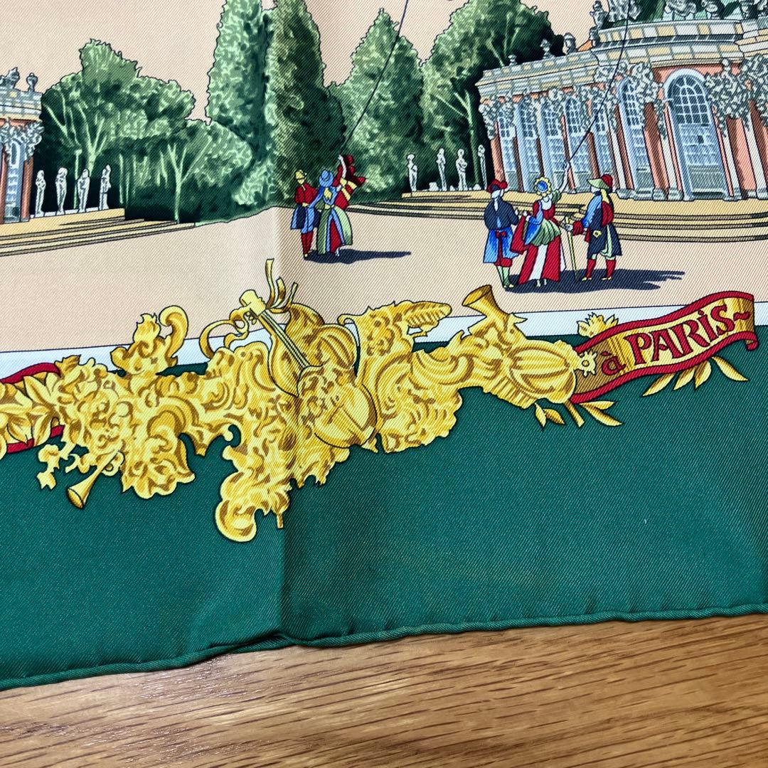 エイミィ【HERMES】エルメス カレ90 緑 グリーン スカーフ