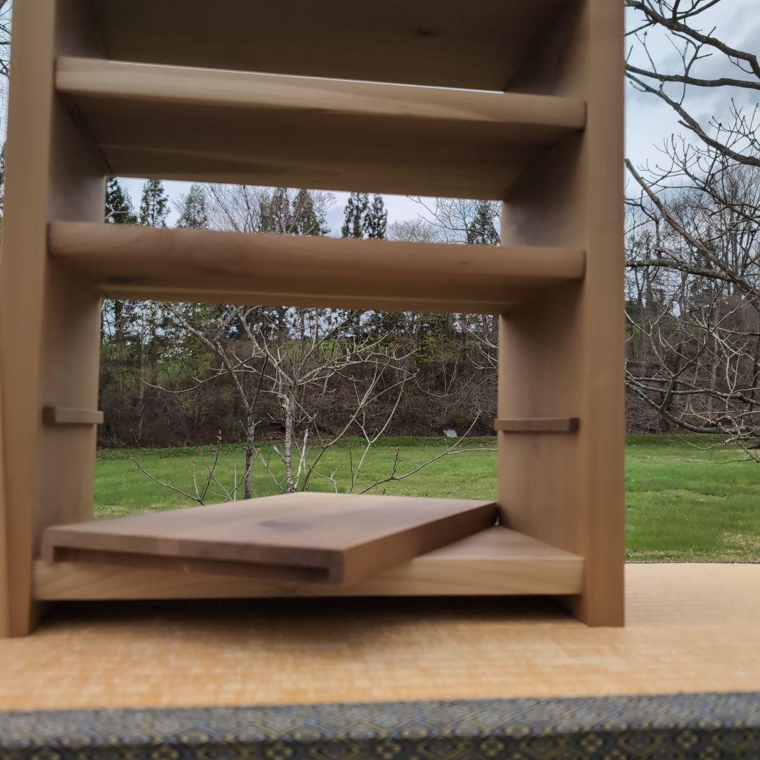 古材リメイク　朴の木 自在オープンシェルフ　無垢の家具