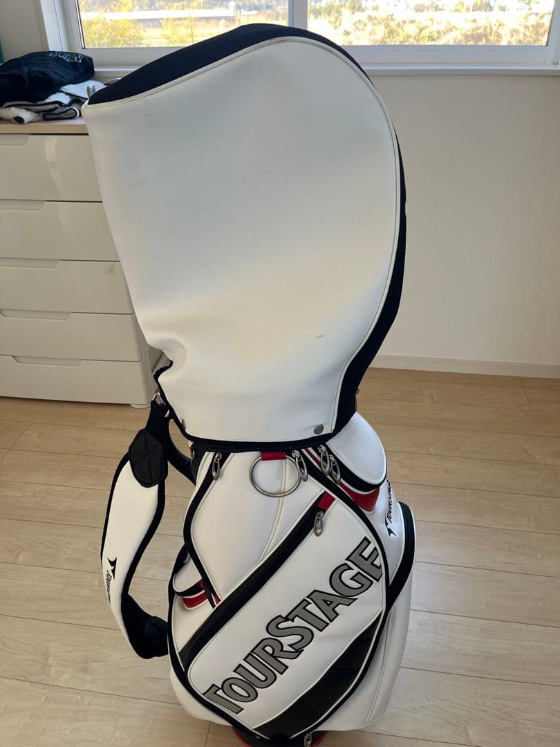 TOURSTAGE キャディバッグ ホワイト/ブラック