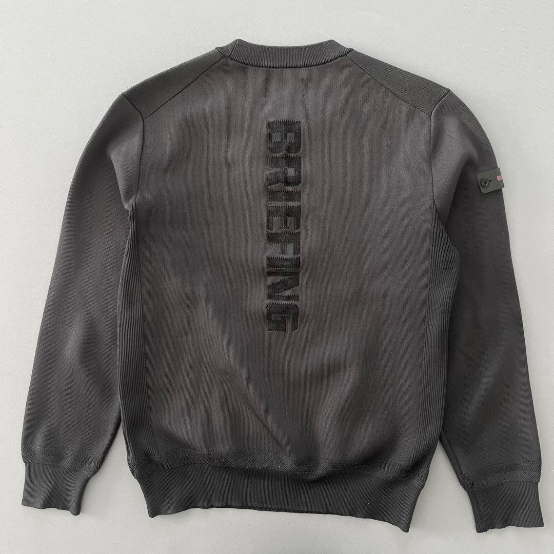 BRIEFING ブリーフィング　レザーワッペン　ニット　セーター　メンズ　ロゴ