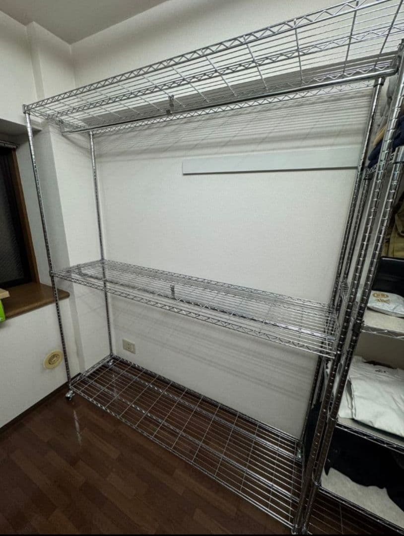 未使用に近い 180cm アイリスオーヤマ スチールラック ハンガーラック