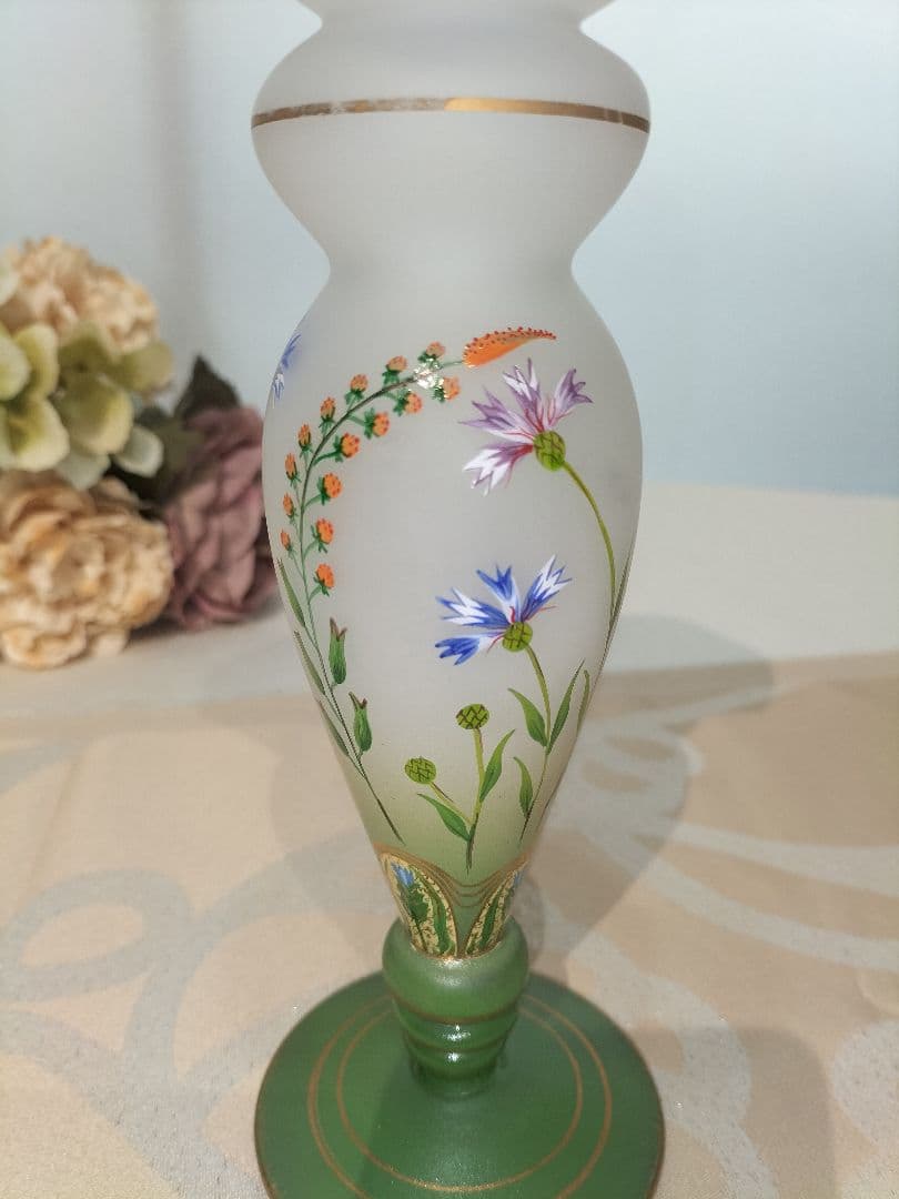 ベルナンシー　花瓶　花器　ドーム兄弟　植物　ガラス　金彩　フランス