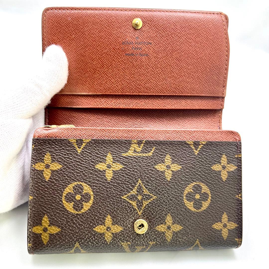 【美品】 ルイヴィトン モノグラム ポルトモネジップ M61738二つ折財布