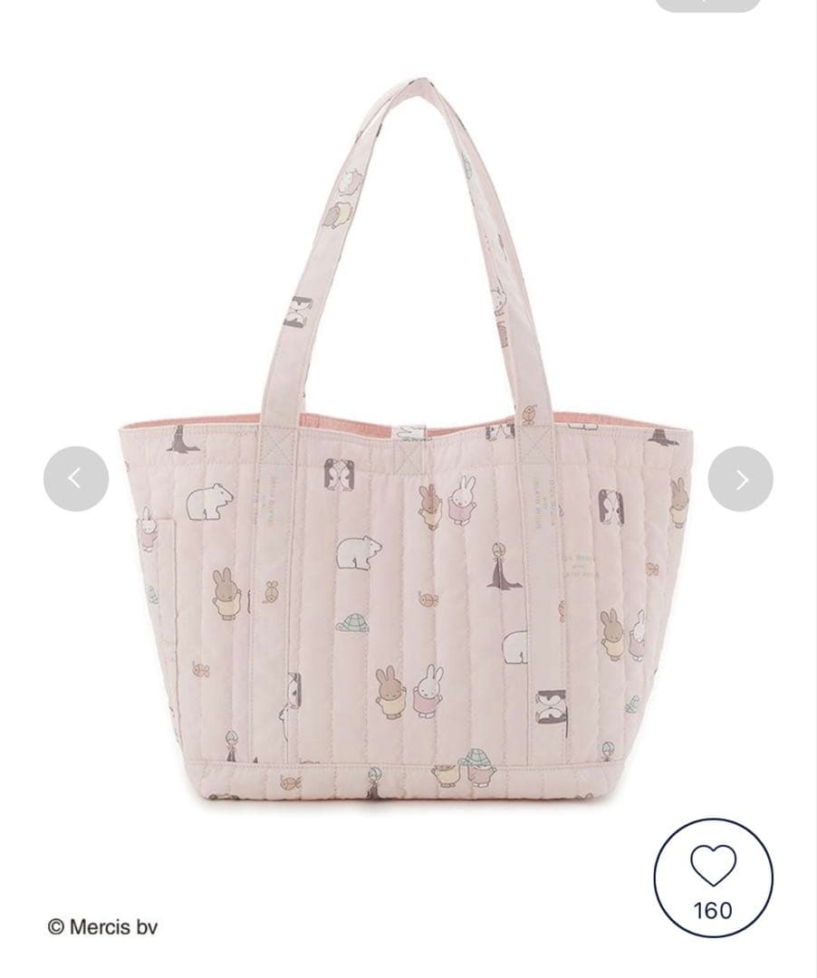 【新品未開封】ジェラートピケ ミッフィー キルティング総柄ママバッグ