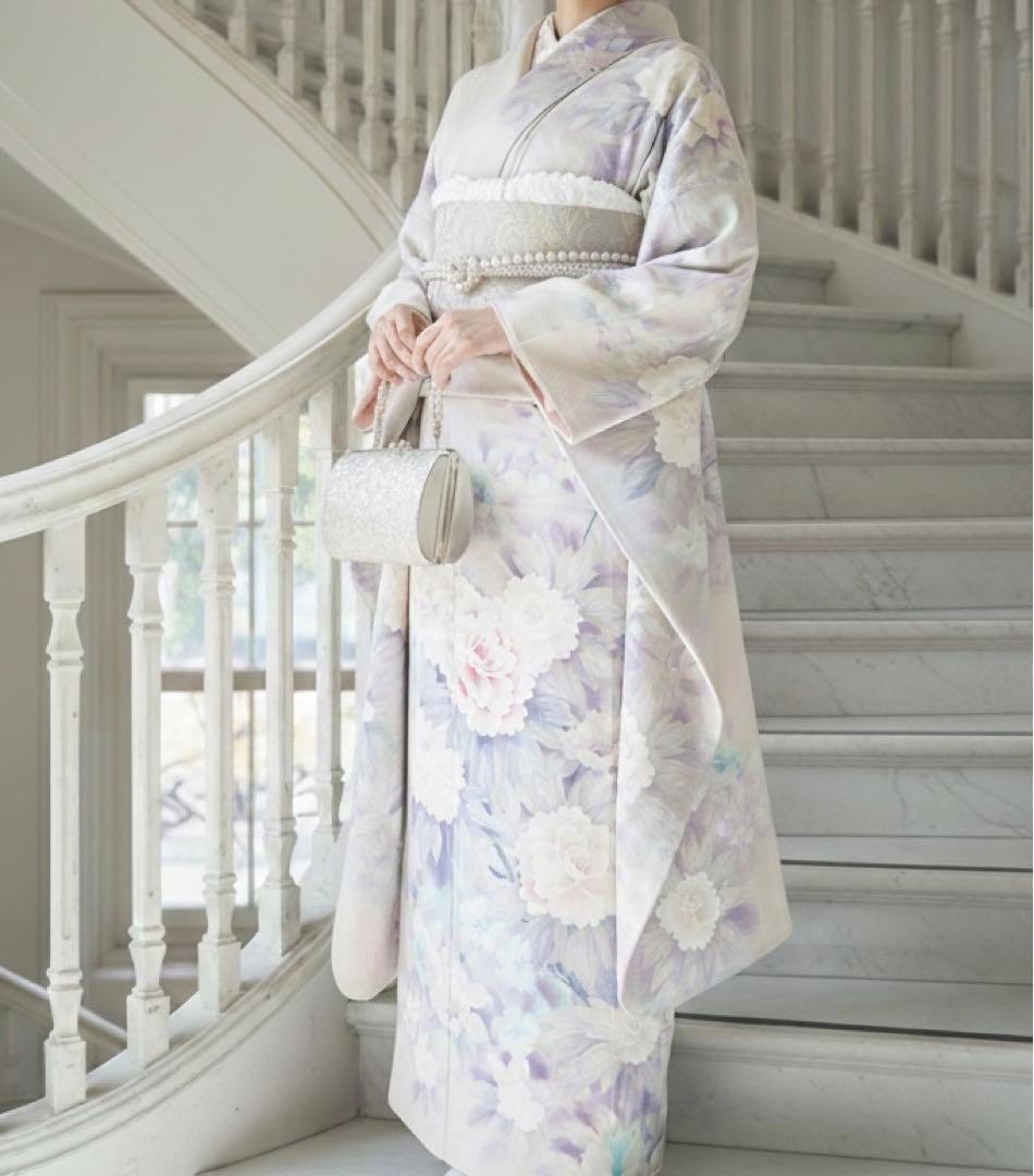 振袖セット　淡い　クリーム地　かわいい