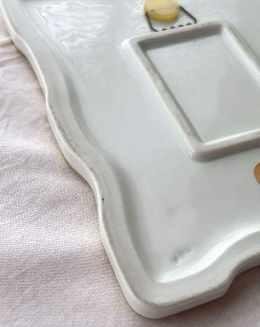 マイセン　陶板飾り絵　ブルーフラワー