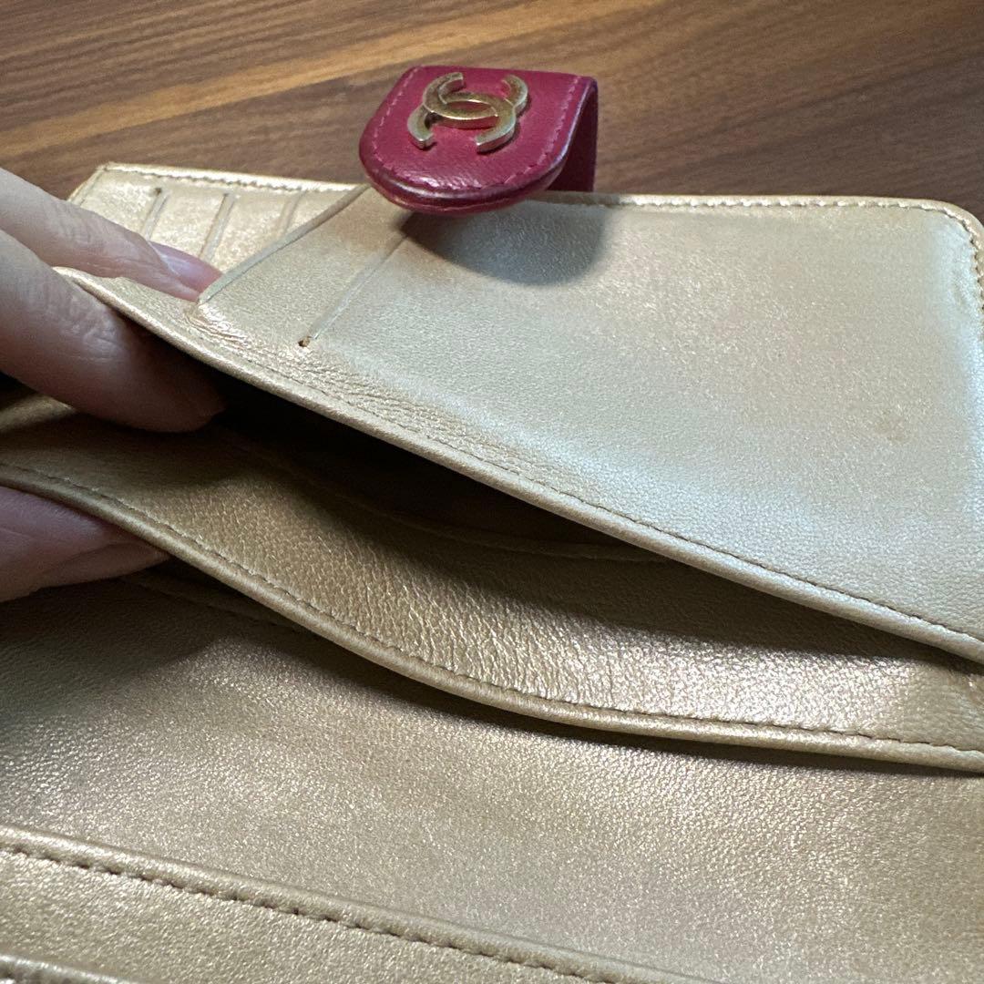 CHANEL カメリア ピンク 二つ折りコンパクト財布　二つ折り財布　フラワー