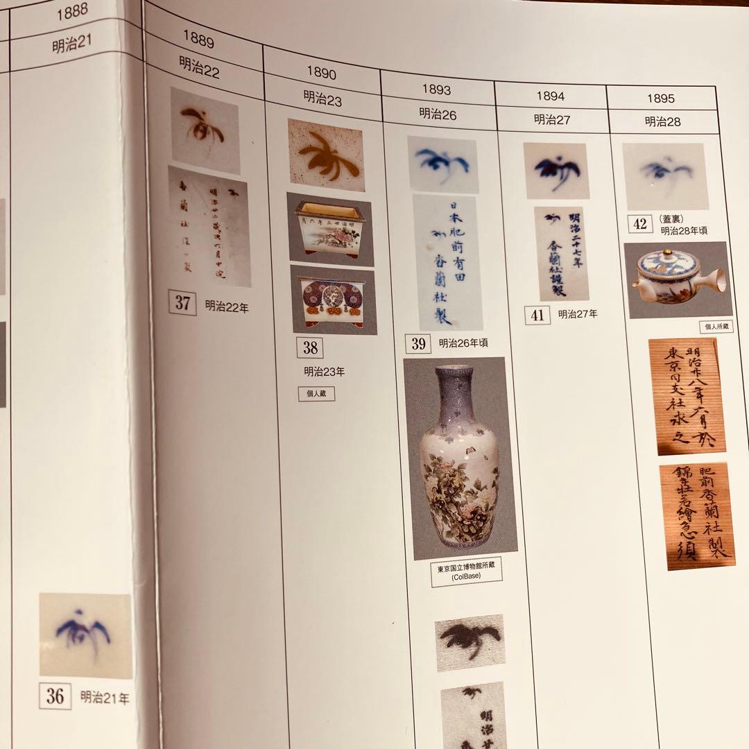 オールド香蘭社　色絵鮑型草花鳳凰図皿　明治　手書き　① アンティーク　古伊万里