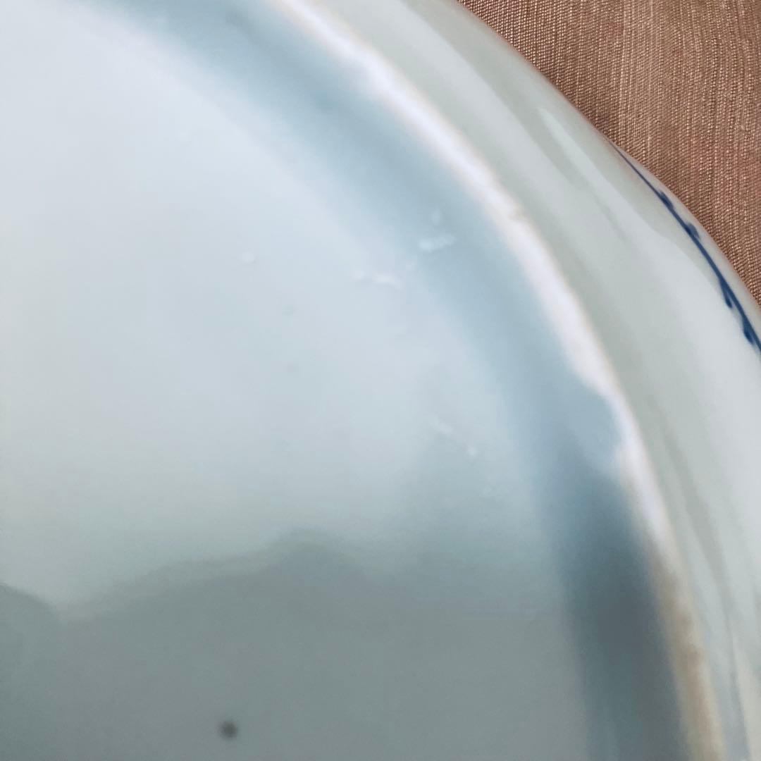 オールド香蘭社　色絵鮑型草花鳳凰図皿　明治　手書き　① アンティーク　古伊万里