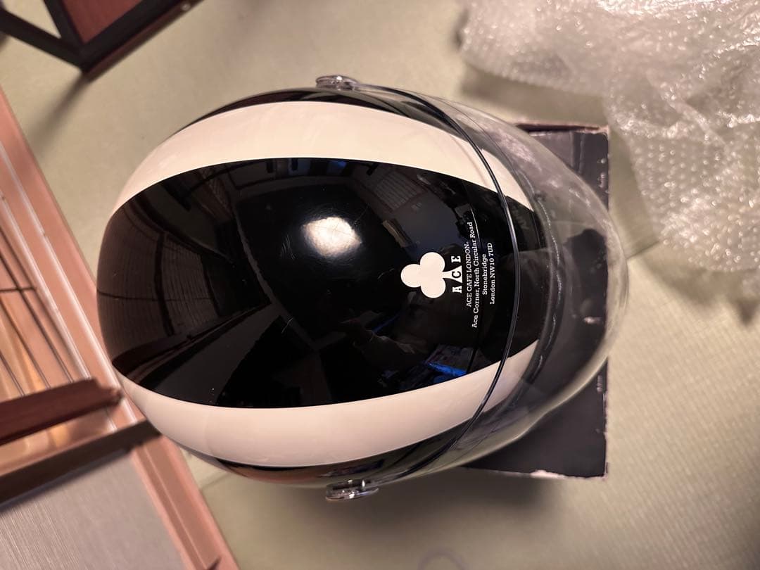 ACE CAFE ジェットヘルメット ブラック/ホワイト