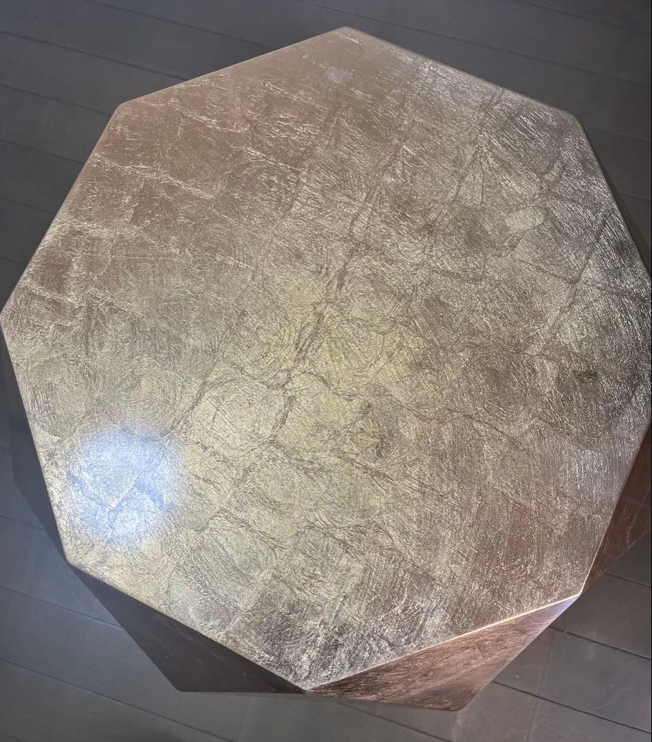 【Francfranc】 フランフラン ダイヤモンドテーブル ゴールド Mサイズ