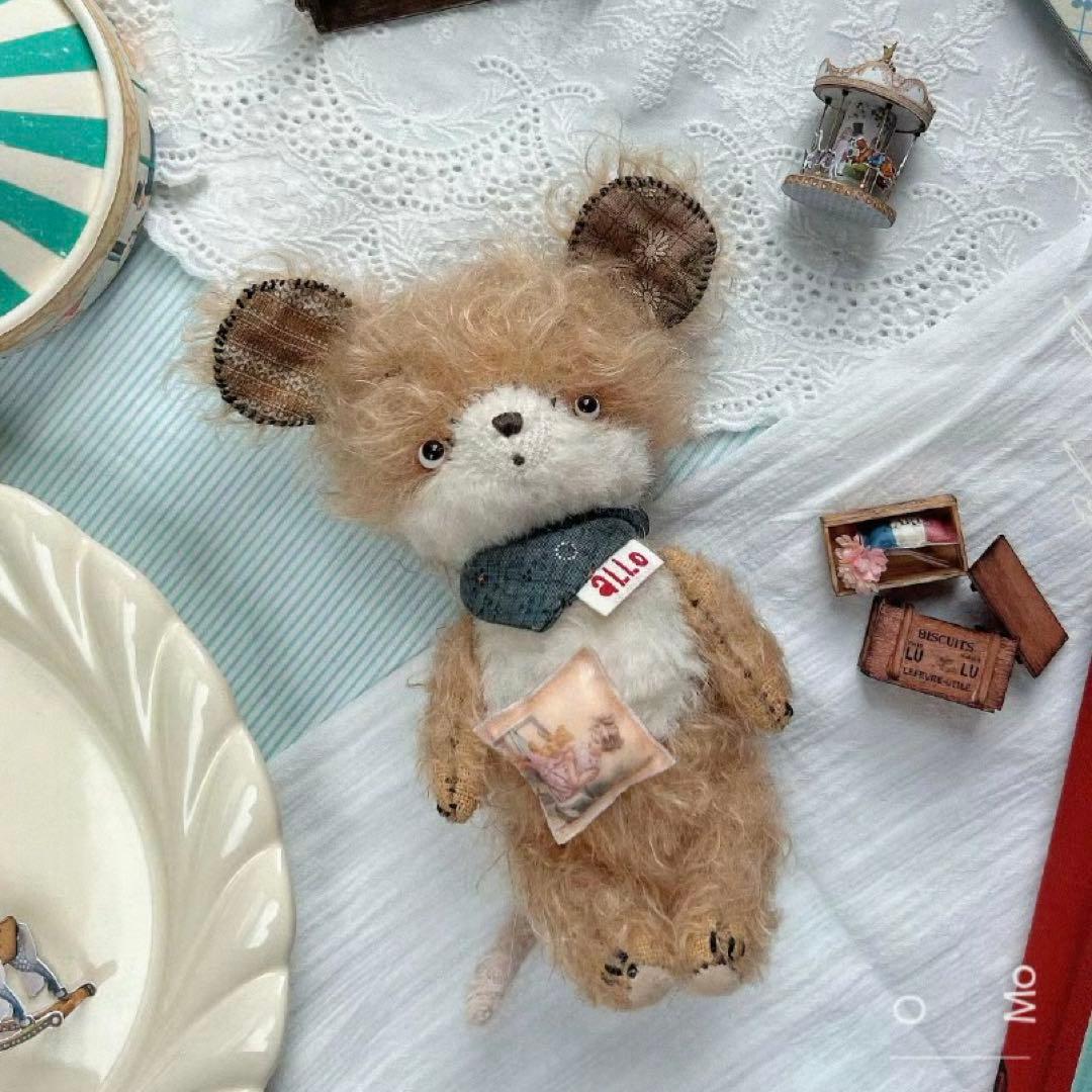 興味津々ネズミちゃん アーティストベア テディベア 海外作家様 ハンドメイド