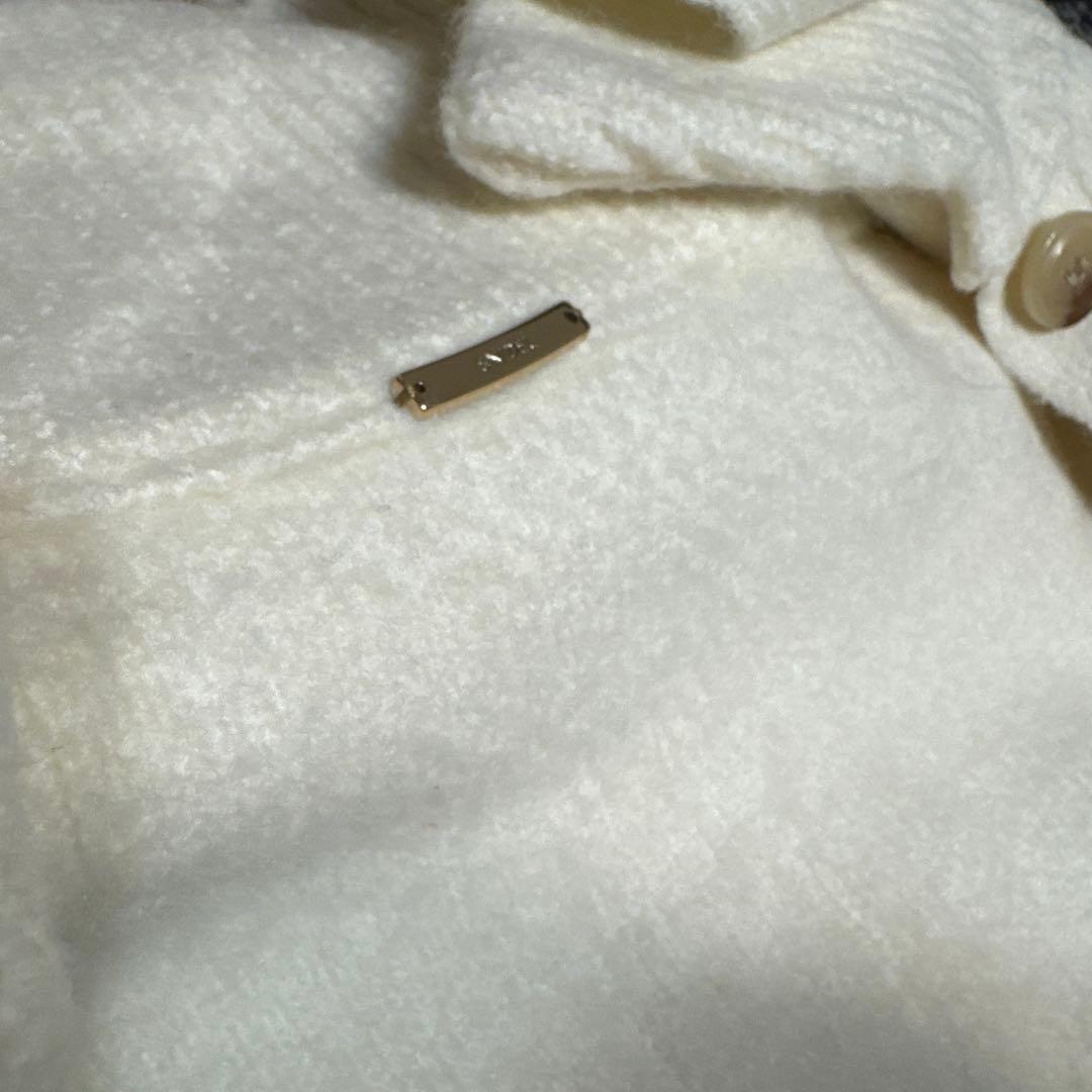 snidel ステンカラーニットジャケットカーディガン ホワイト