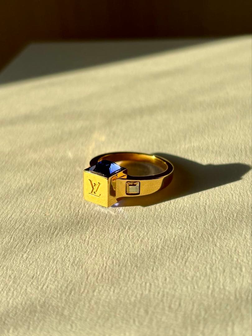 【超美品】LOUIS VUITTON リング 指輪 バーグ ギャンブル ストーン