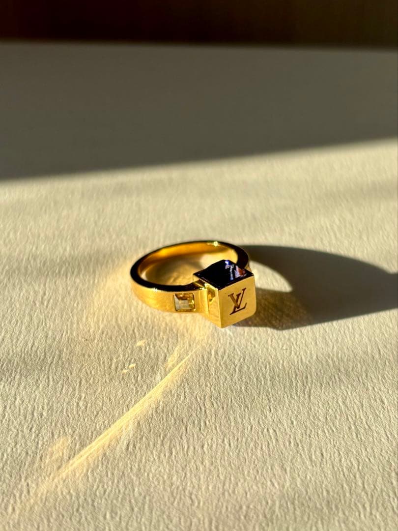【超美品】LOUIS VUITTON リング 指輪 バーグ ギャンブル ストーン