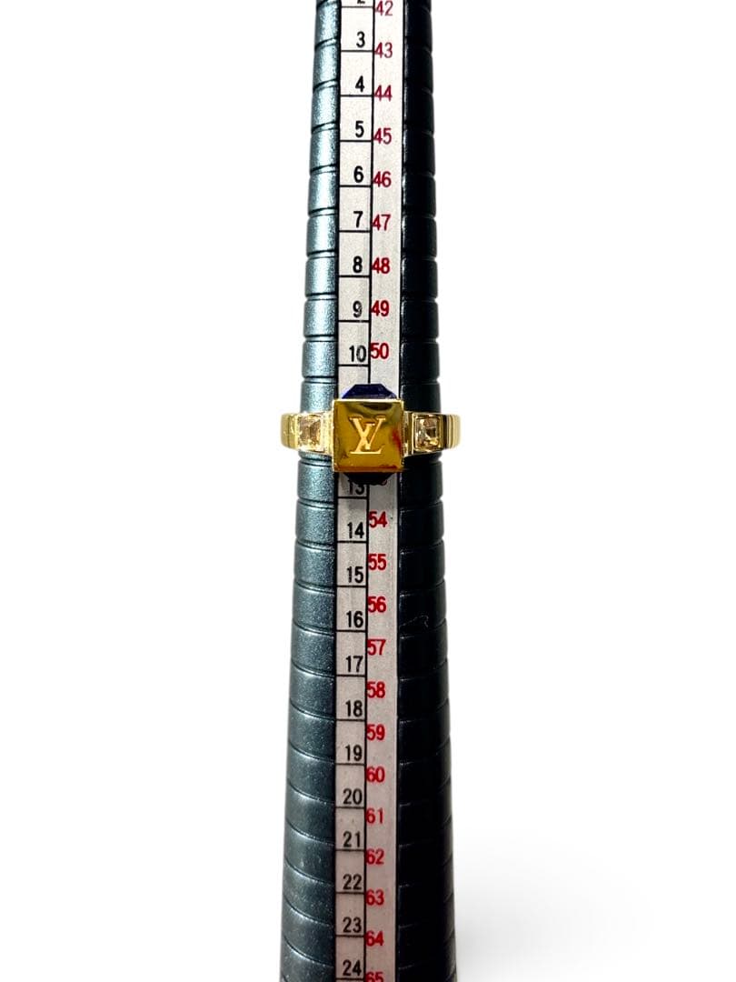 【超美品】LOUIS VUITTON リング 指輪 バーグ ギャンブル ストーン