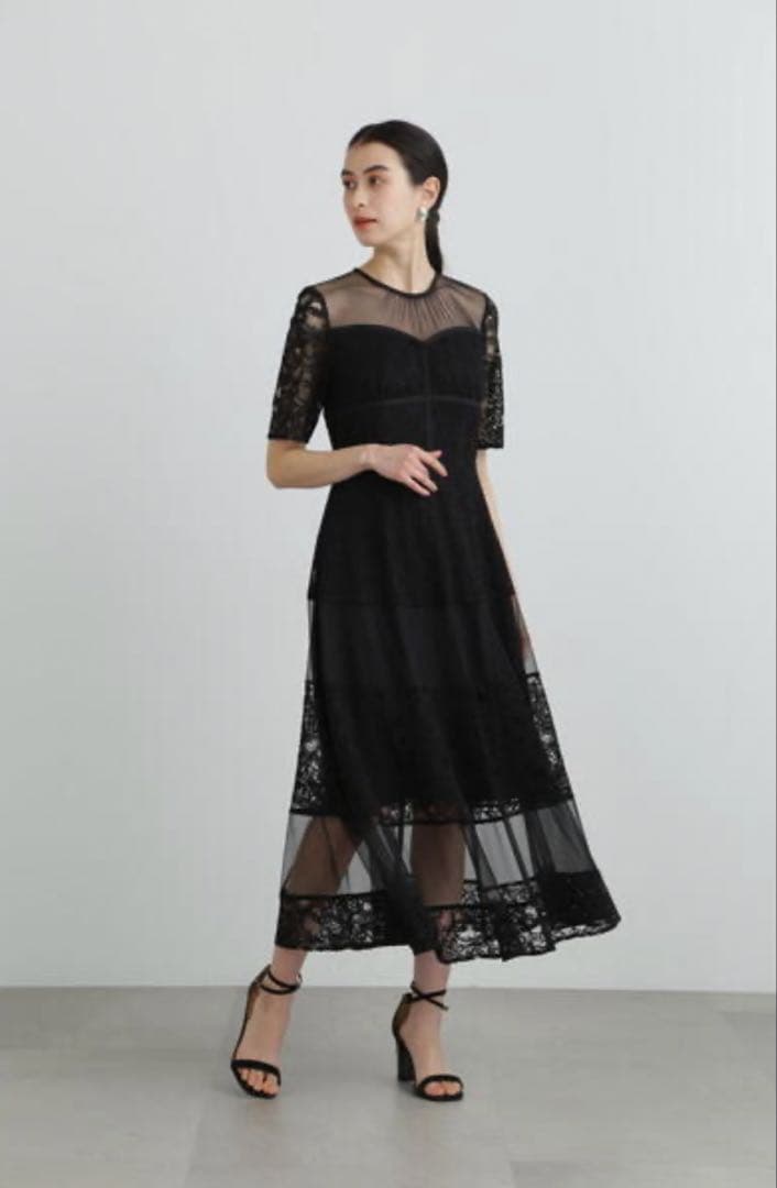 【JILLSTUART】チュールミックスレースドレス