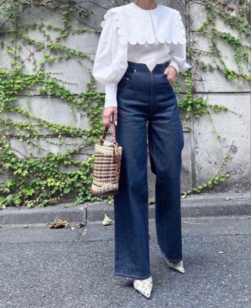 【美品】 cygne シーニュ Laurent デニム インディゴ サイズ1