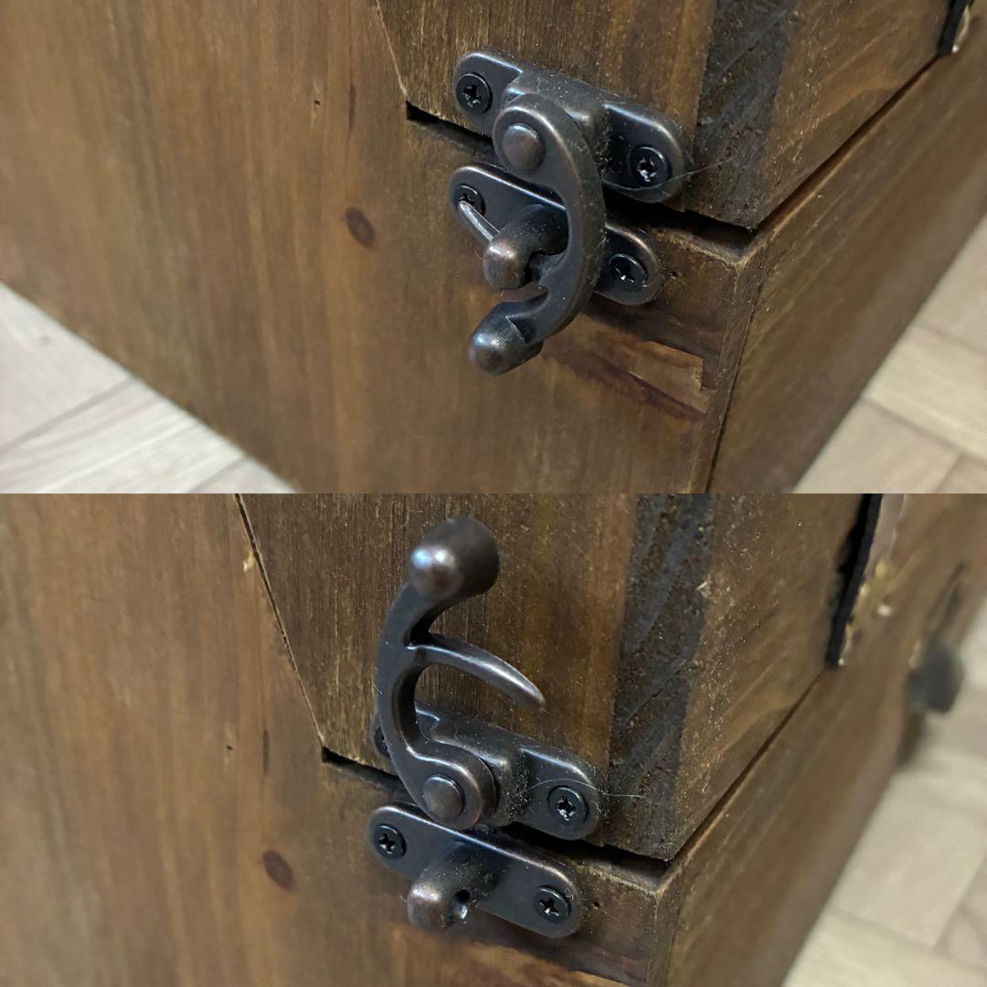 はな　salut!　サリュ　木製ヴィンテージ風収納ボックス　2点セット