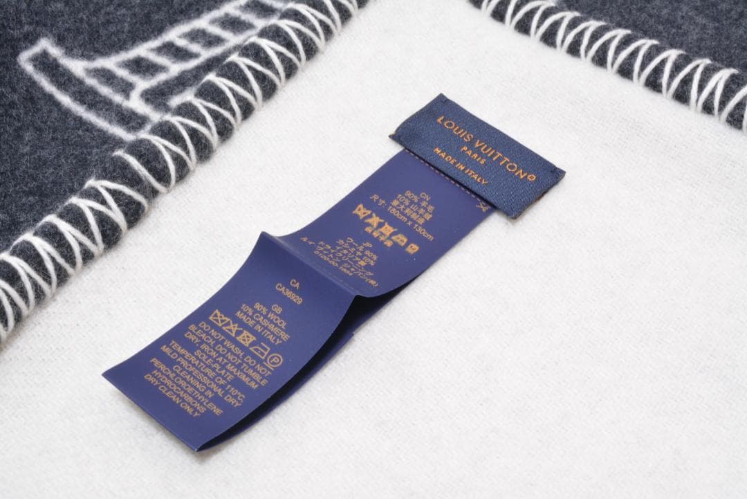 ルイヴィトン ブランケット・モノグラム シャドウ 現行 カシミヤ&ソフトウール