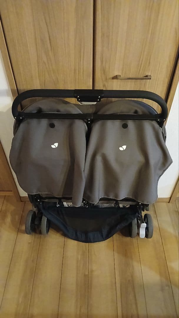 Joie 2人乗りベビーカー グレー ストライプ