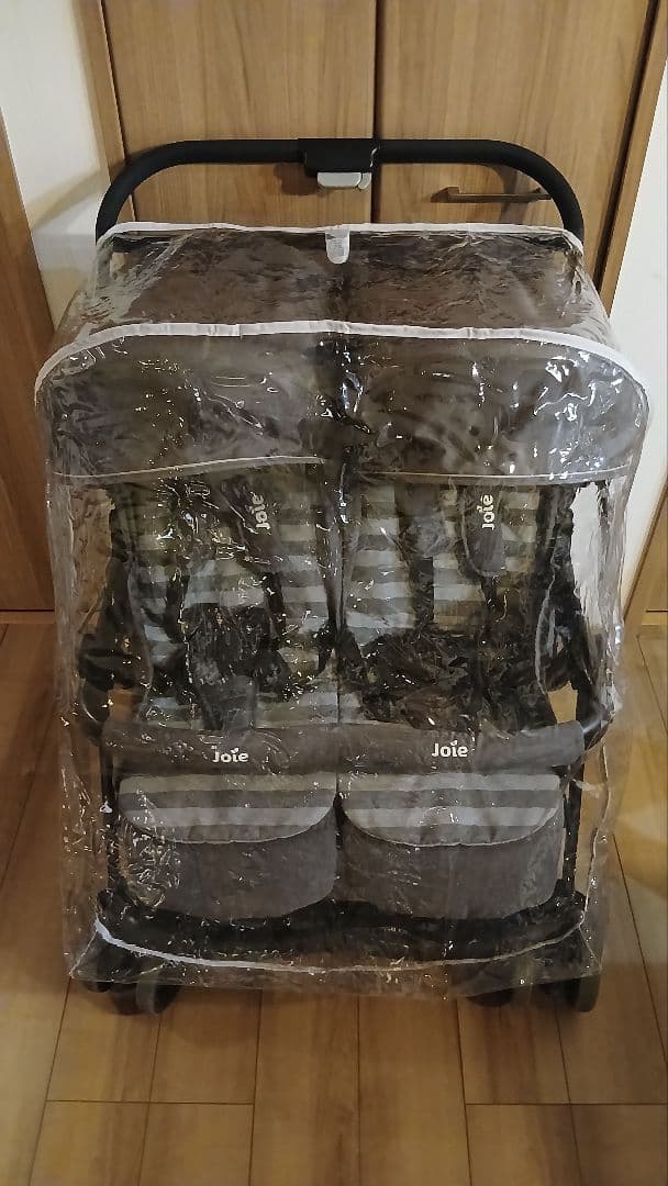 Joie 2人乗りベビーカー グレー ストライプ