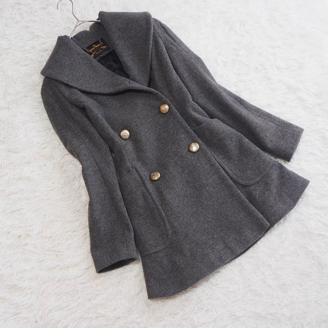 美品 ヴィヴィアンウエストウッド アングロマニア ショールカラーコート ベルト