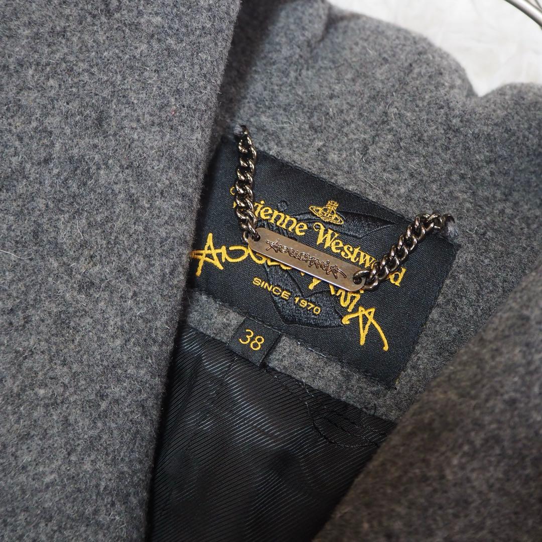 美品 ヴィヴィアンウエストウッド アングロマニア ショールカラーコート ベルト