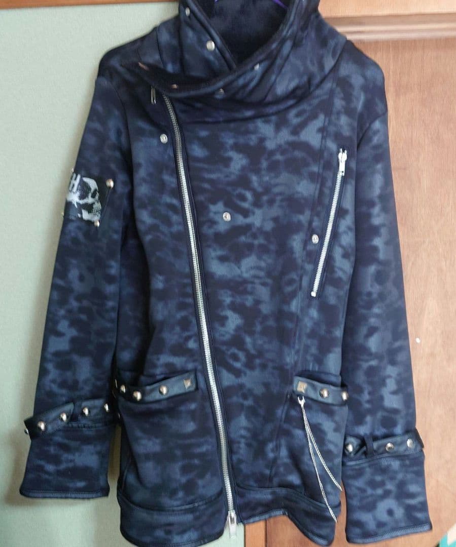 未使用に近い SEX POT ReVeNGe ミリタリー柄 コート ブルゾン