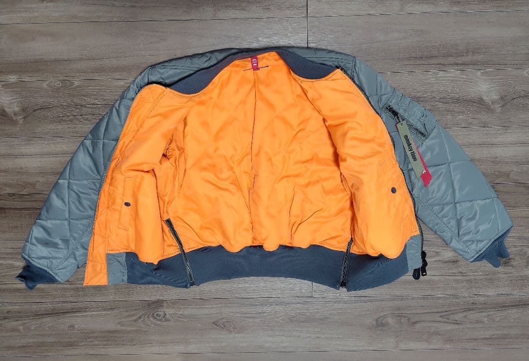 【極美品】ALPHA × monkeytime キルテッドサイドジップ MA―1