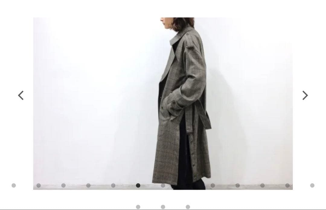 ジャケット・アウター stein OVERSIZED TRENCH COAT \"GLEN CHECK\"