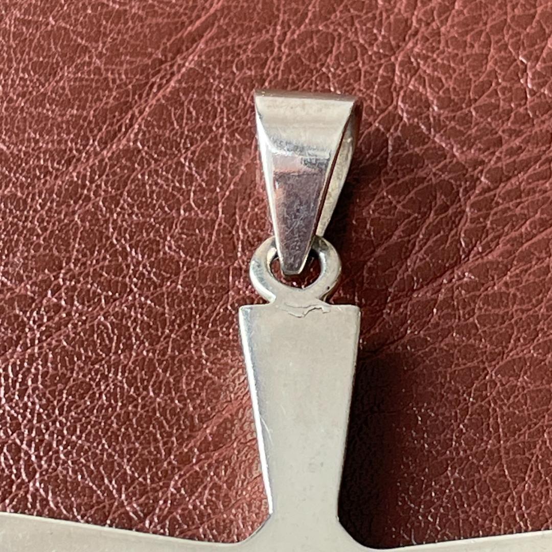 ビンテージ シルバー925 クロスネックレス メキシコ刻印 ペンダント重厚 希少