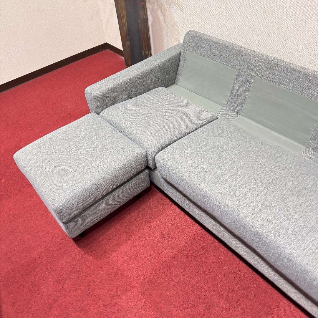 東京23区送料無料　ニトリ 3人掛けソファ カウチソファ オットマン付き
