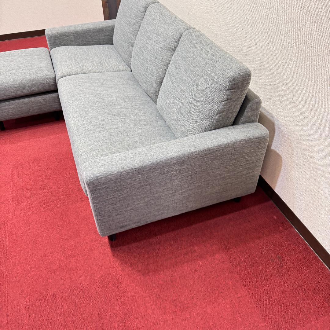 東京23区送料無料　ニトリ 3人掛けソファ カウチソファ オットマン付き