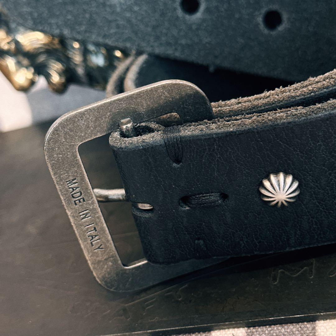 RRL ブラックレザー ベルト