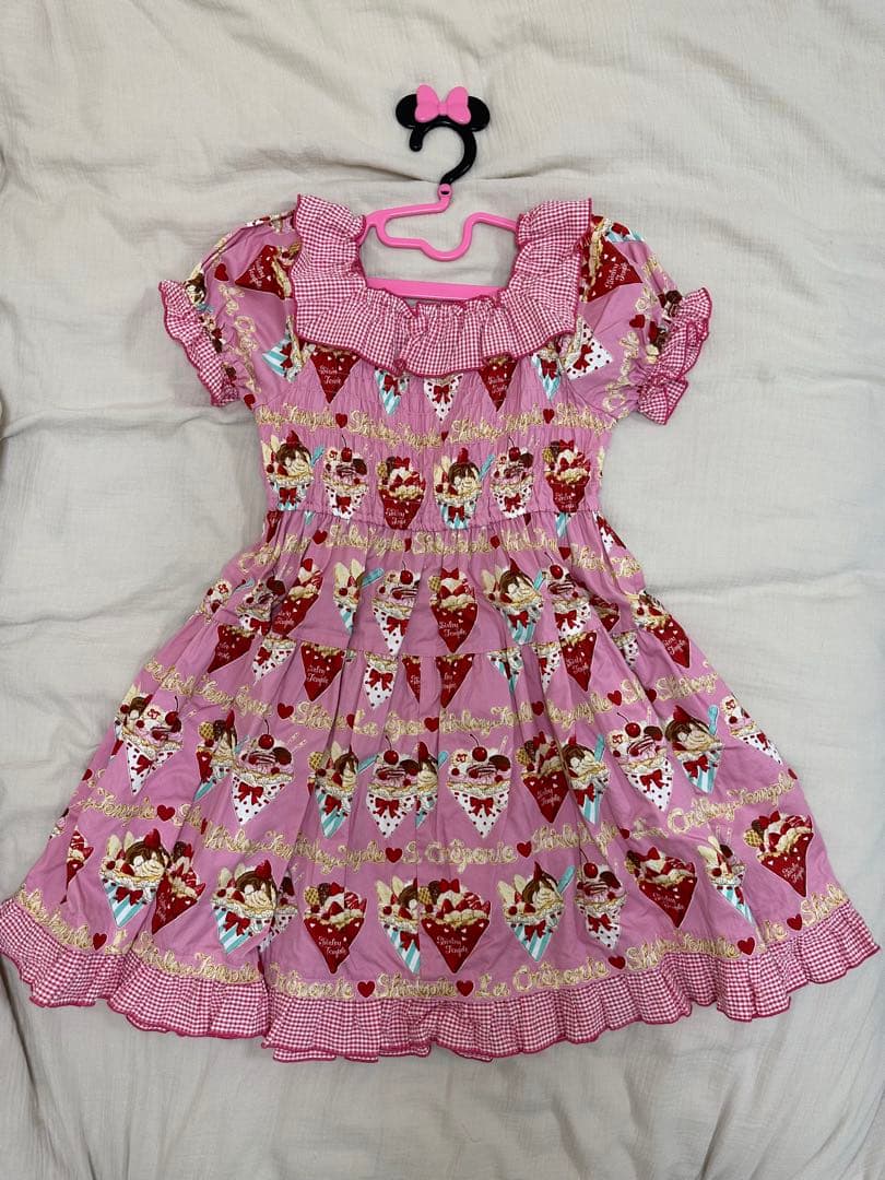 アイスクリーム柄 半袖ワンピース