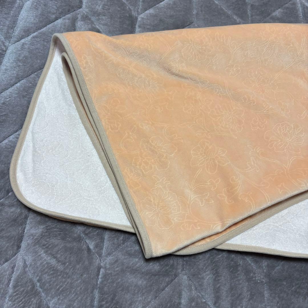 花柄リバーシブルブランケット