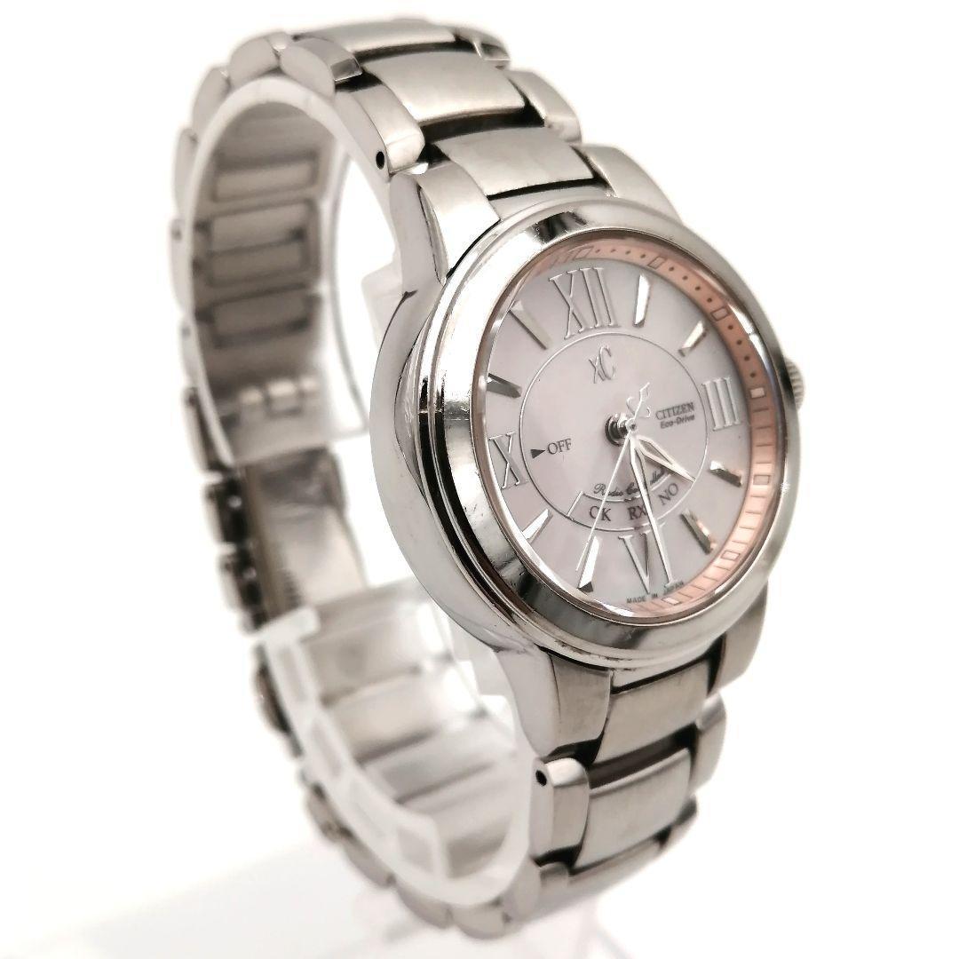 稼働✨️ シチズン　XC　腕時計　ピンク シェル文字盤　ソーラー