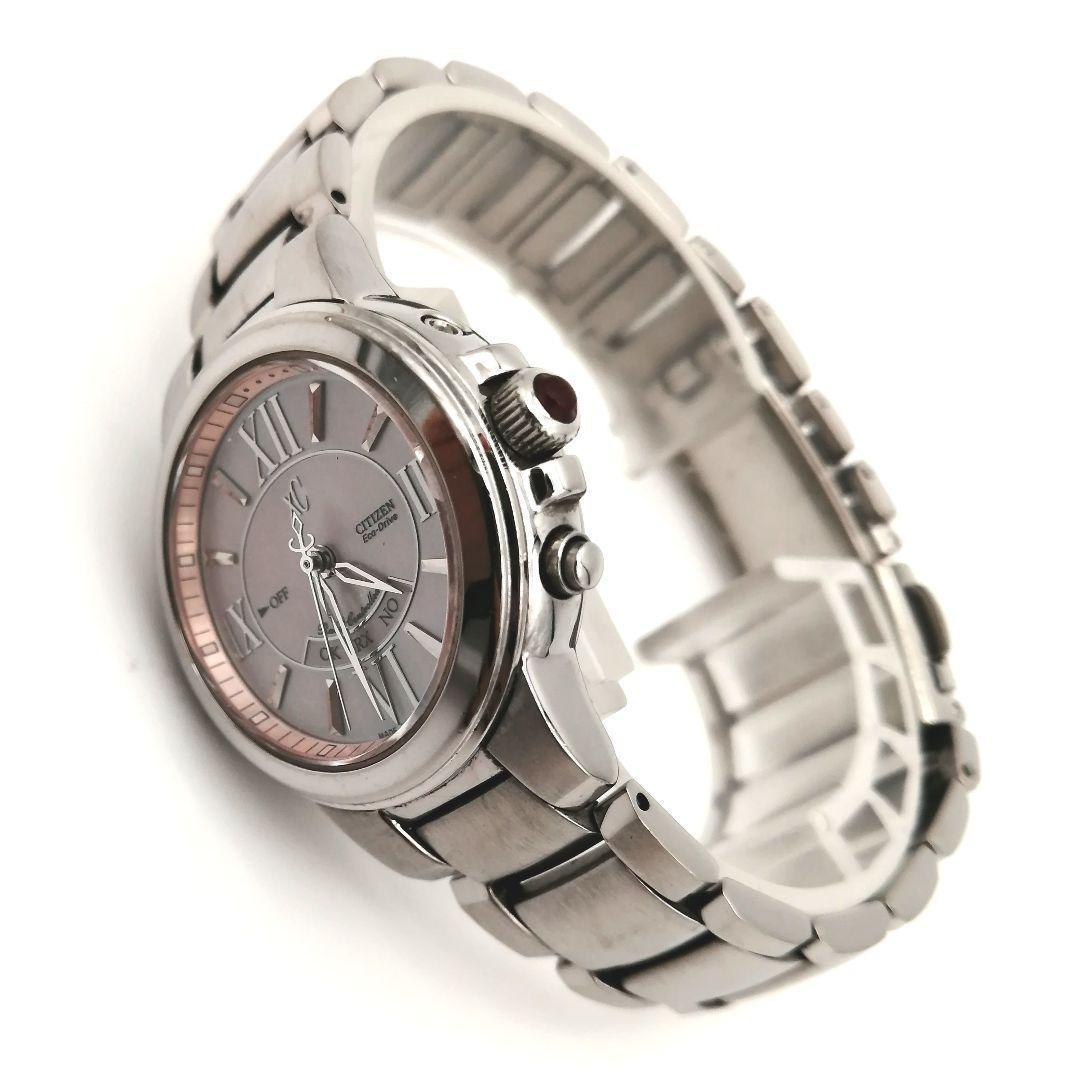 稼働✨️ シチズン　XC　腕時計　ピンク シェル文字盤　ソーラー