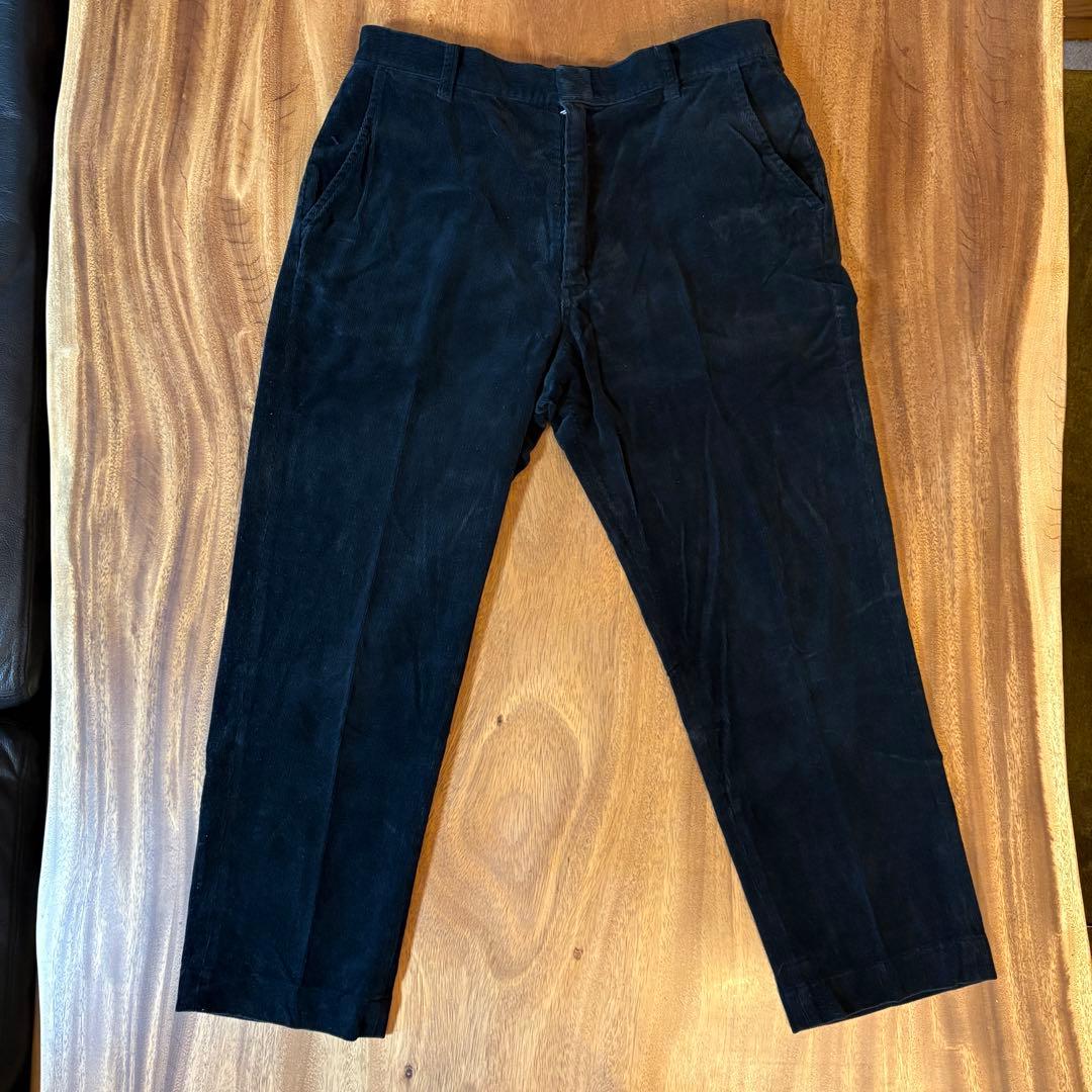ANATOMICA ブラック コーデュロイ パンツ　サイズ34