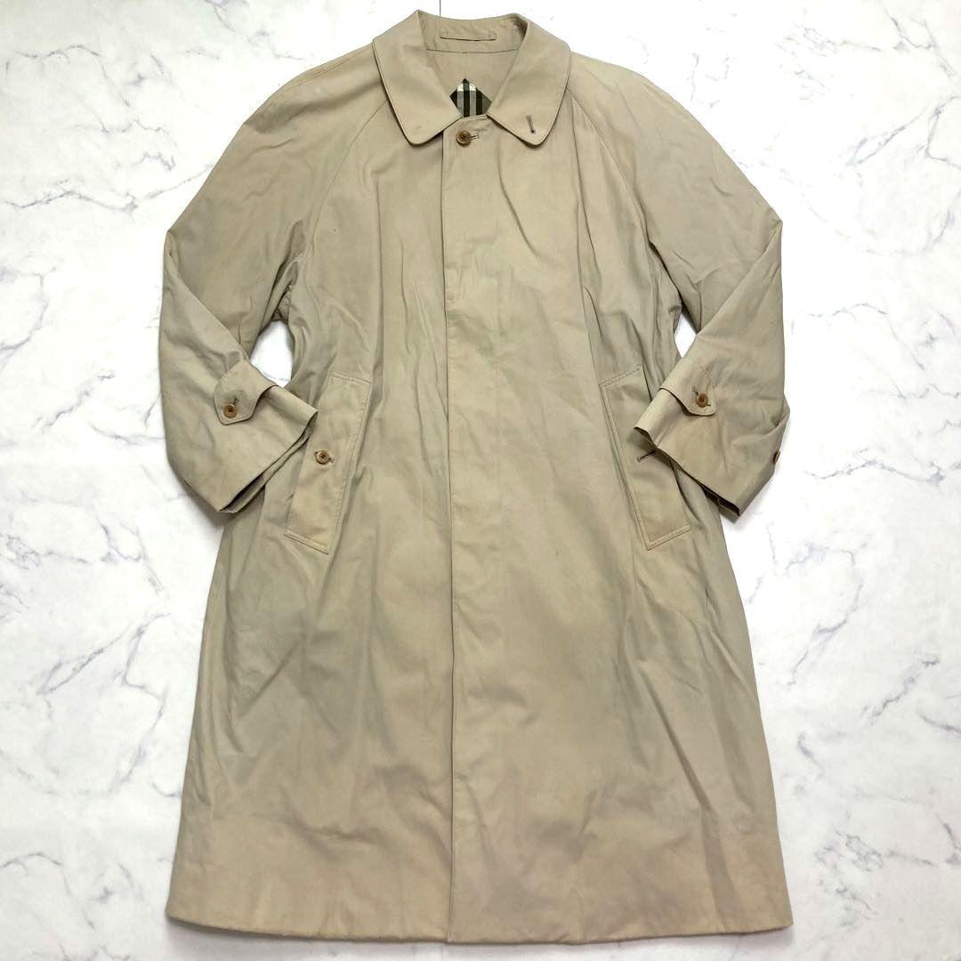 BURBERRY メンズ ステンカラーコート ノバチェック XL相当 ビジネス