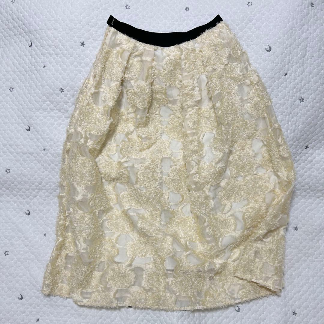 allurevilleアルアバイル　ジャガードスカート　オフホワイト