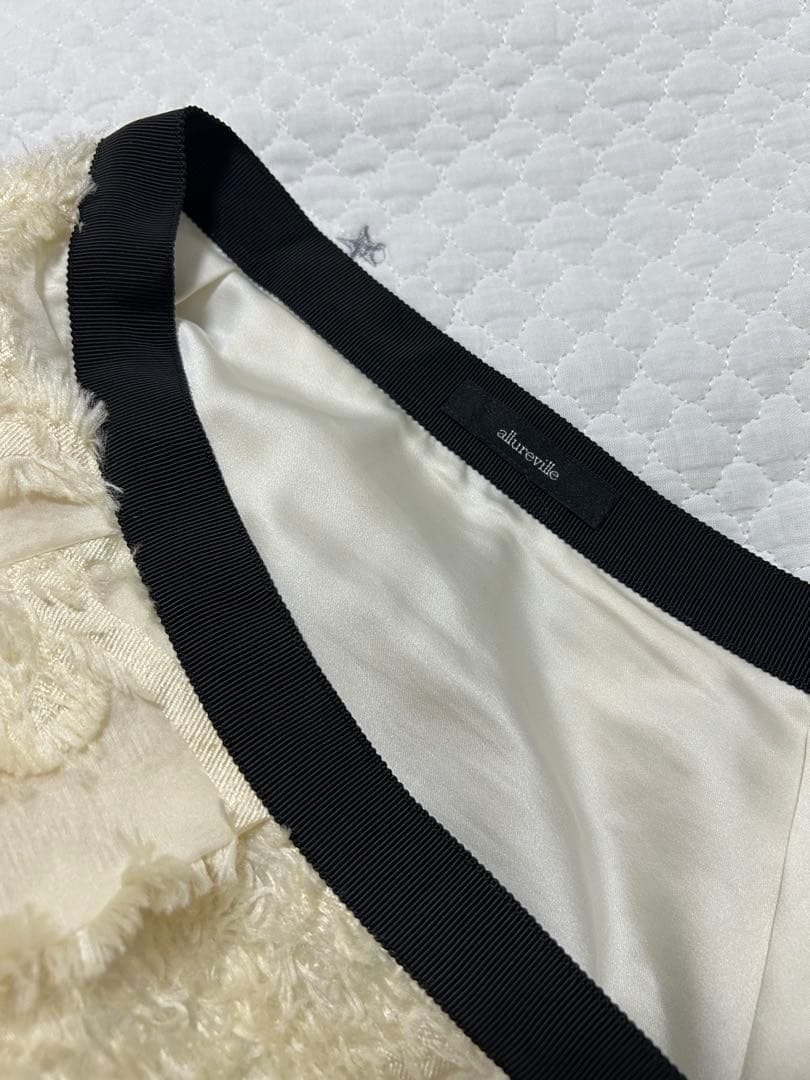 allurevilleアルアバイル　ジャガードスカート　オフホワイト