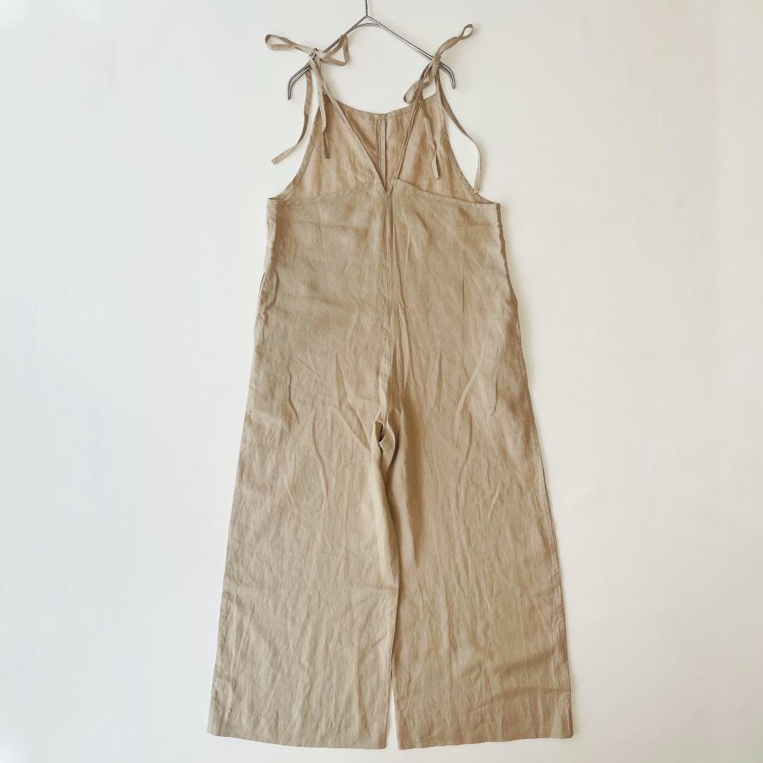 美品　TICCA　ティッカ　麻オーバーオール　リネンサロペット　オールインワン